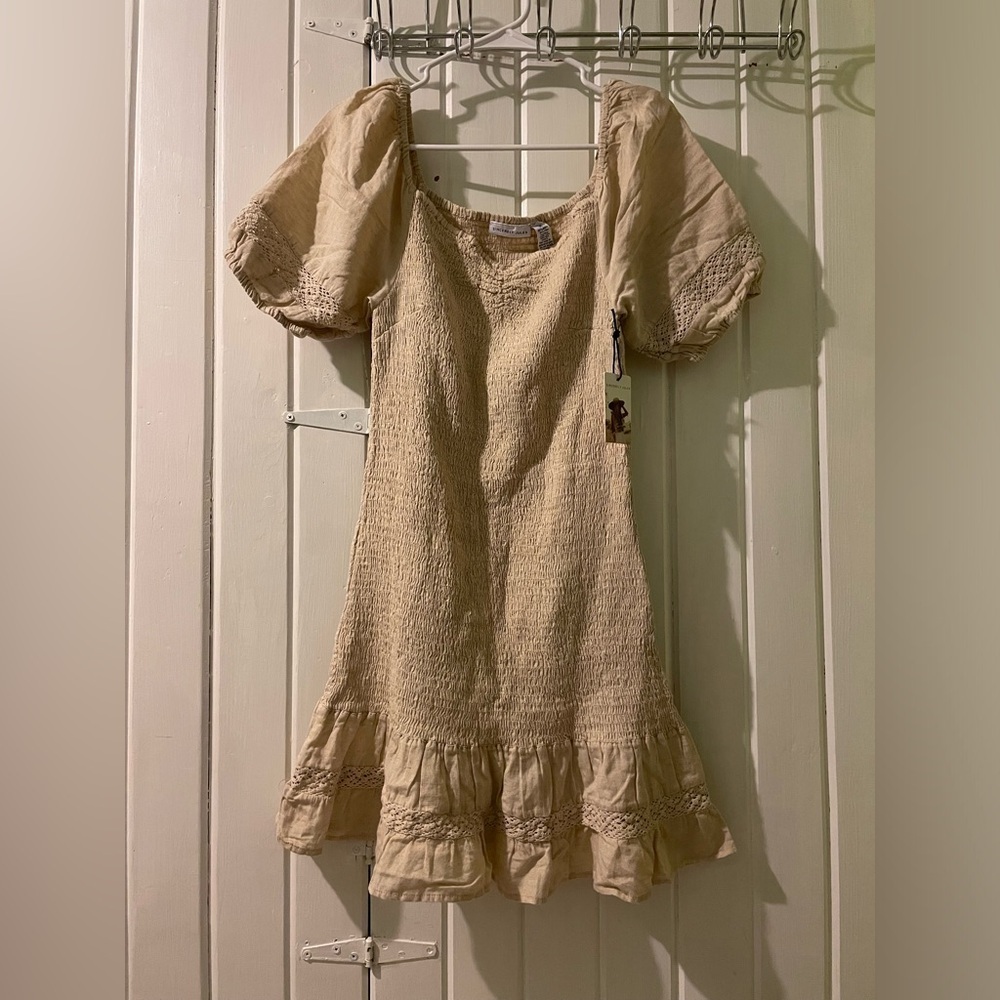 sincerely jules brown dress smocked dress-medium NWT dresses__maxi-dresses Make up for Black Size:18.0